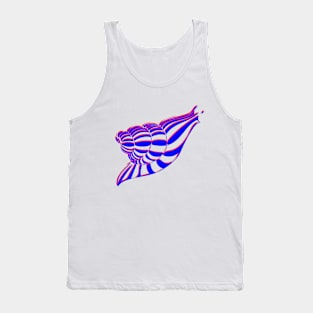 3D Red and Blue Swirl Snail Tank Top